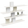 Półka wisząca 4 pcs Biały 100 x 18 x 2,5 cm Stal