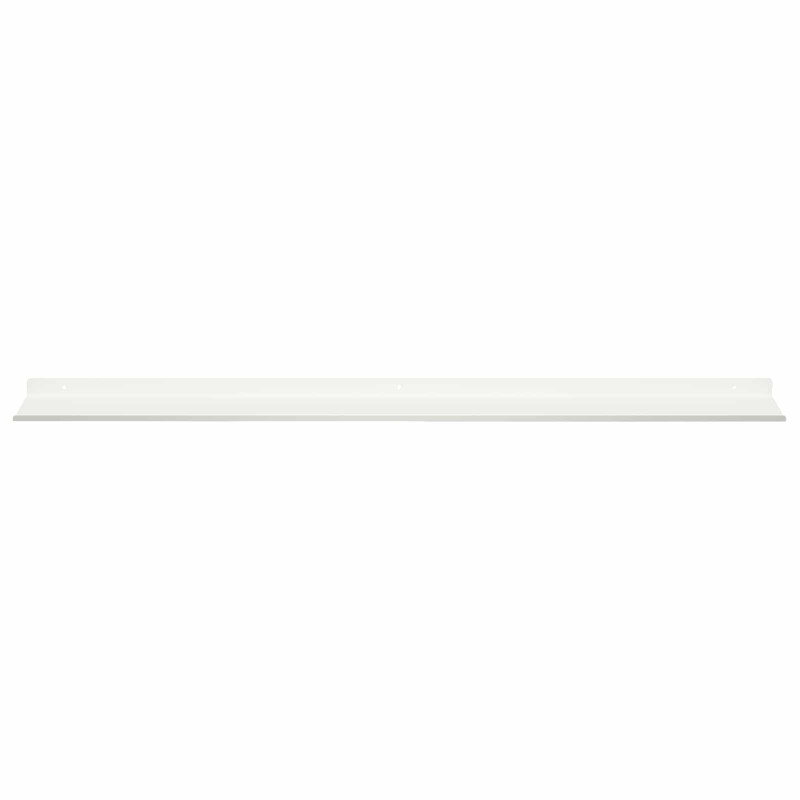 Półka wisząca 4 pcs Biały 100 x 18 x 2,5 cm Stal