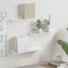 Półka wisząca 3 pcs Biały 40 x 9 x 2,5 cm Stal