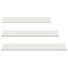 Półka wisząca 3 pcs Biały 40 x 9 x 2,5 cm Stal