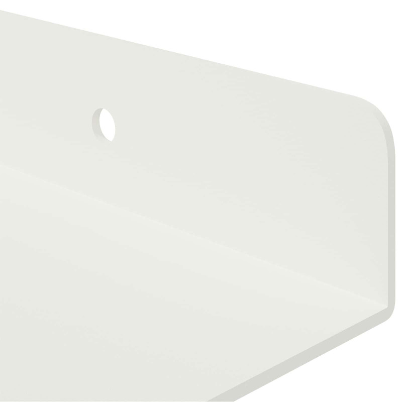 Półka wisząca 3 pcs Biały 40 x 9 x 2,5 cm Stal