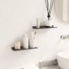 Półka wisząca 2 pcs Czarny 30 x 9 x 2,5 cm Stal