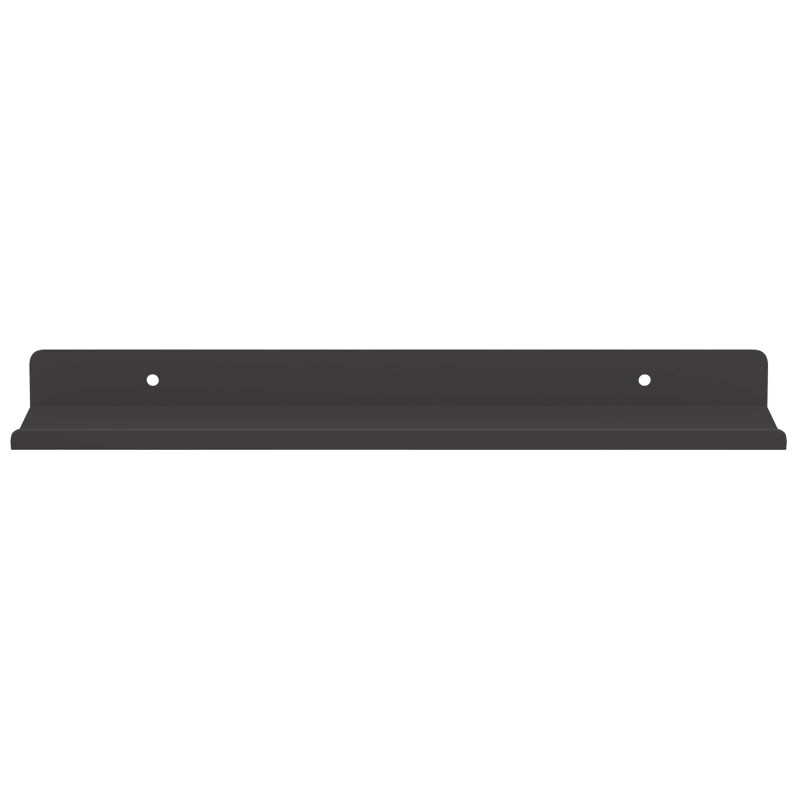 Półka wisząca 4 pcs Czarny 30 x 9 x 2,5 cm Stal