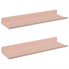 Półka wisząca 2 pcs Różowy 30 x 9 x 2,5 cm Stal