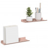 Półka wisząca 2 pcs Różowy 30 x 9 x 2,5 cm Stal