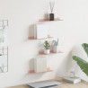 Półka wisząca 4 pcs Różowy 30 x 9 x 2,5 cm Stal