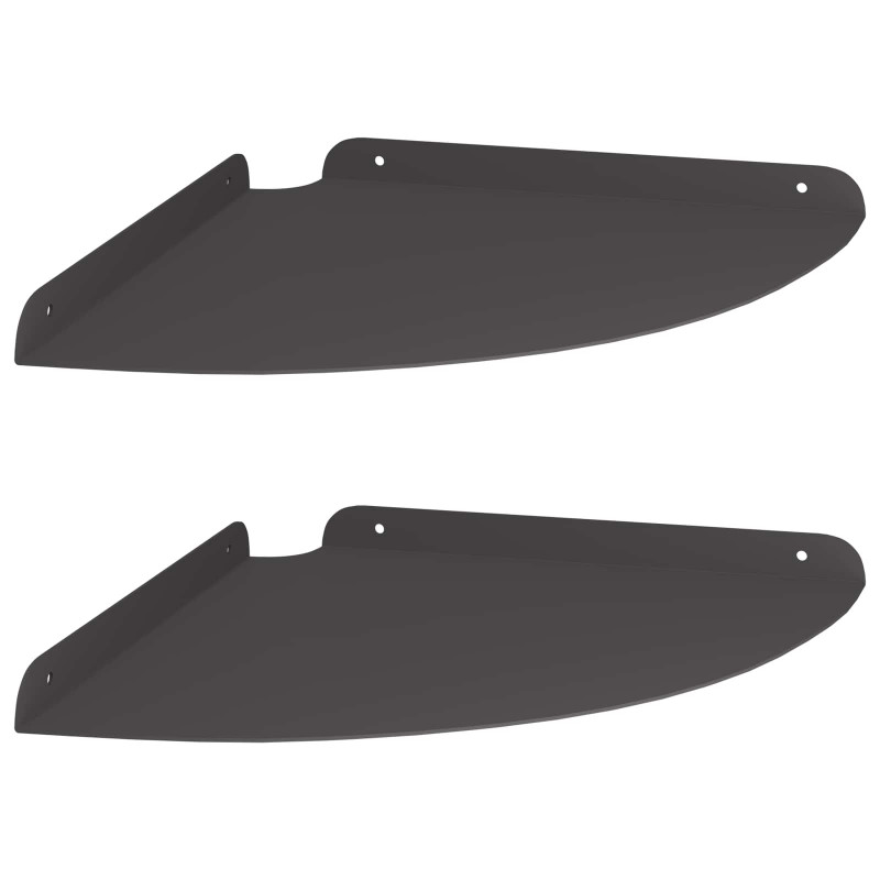 Pływająca Półka w Rogu z półką 2 pcs Czarny 30 x 30 x 2 cm