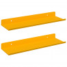 Półka wisząca 2 pcs Musztardowy Żółty 30 x 9 x 2,5 cm Stal