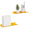 Półka wisząca 2 pcs Musztardowy Żółty 30 x 9 x 2,5 cm Stal
