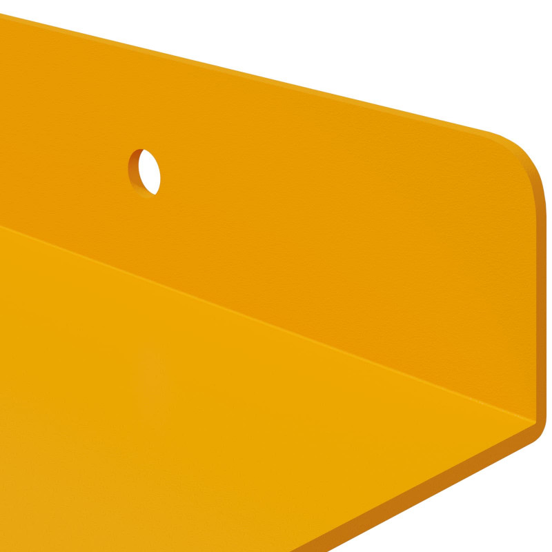Półka wisząca 2 pcs Musztardowy Żółty 30 x 9 x 2,5 cm Stal