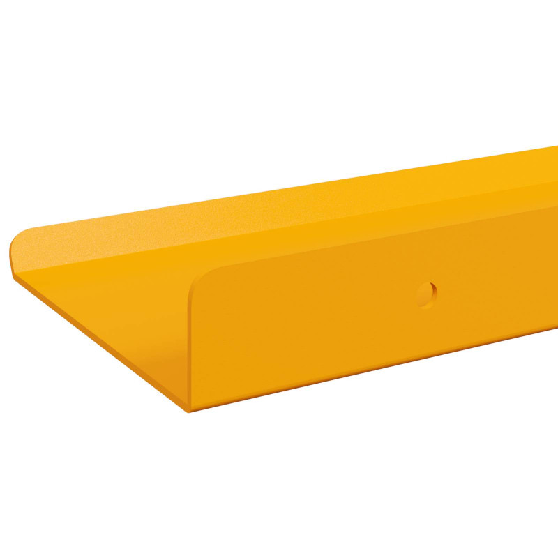 Półka wisząca 4 pcs Musztardowy Żółty 30 x 9 x 2,5 cm Stal