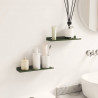 Półka wisząca 2 pcs Zielony oliwkowy 30 x 9 x 2,5 cm Stal