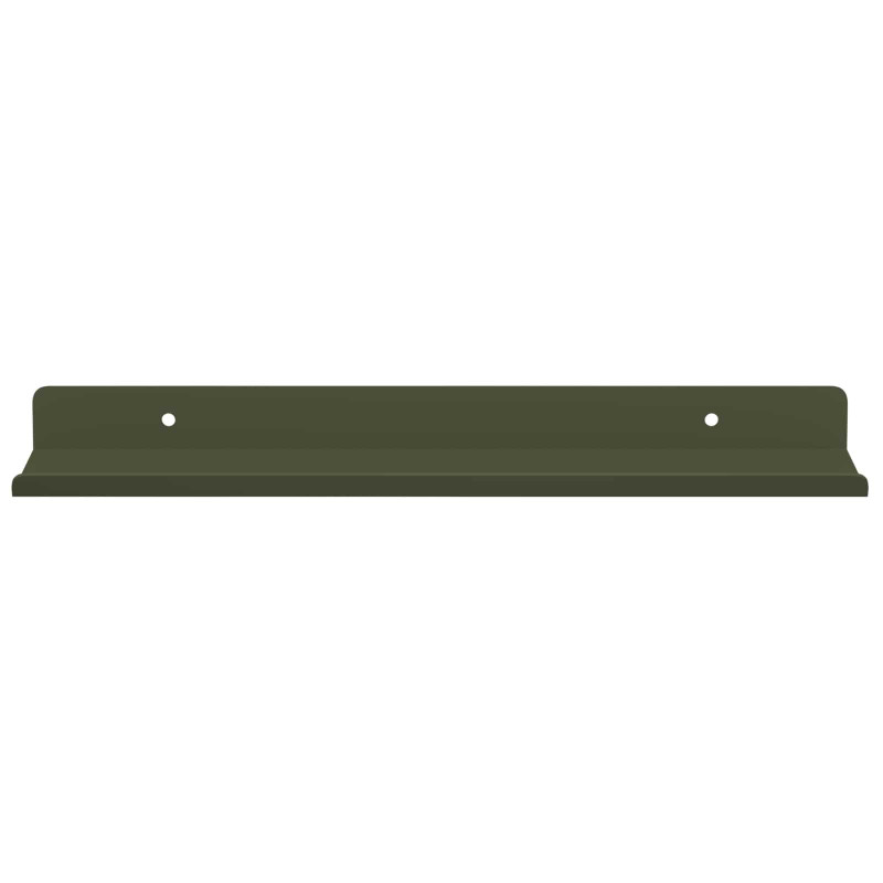 Półka wisząca 2 pcs Zielony oliwkowy 30 x 9 x 2,5 cm Stal
