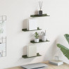 Półka wisząca 4 pcs Zielony oliwkowy 30 x 9 x 2,5 cm Stal