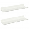 Półka wisząca 2 pcs Biały 30 x 9 x 2,5 cm Stal