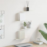 Półka wisząca 4 pcs Biały 30 x 9 x 2,5 cm Stal