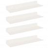Półka wisząca 4 pcs Biały 30 x 9 x 2,5 cm Stal