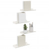 Półka wisząca 4 pcs Biały 30 x 9 x 2,5 cm Stal