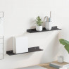 Półka wisząca 2 pcs Czarny 40 x 8,5 x 2,5 cm Stal