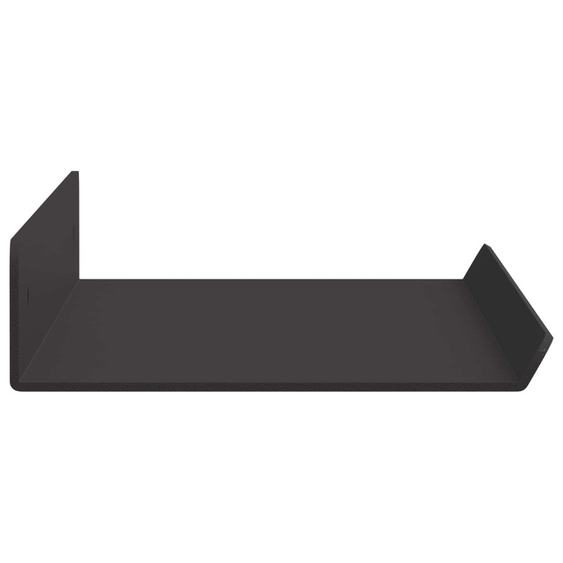Półka wisząca 2 pcs Czarny 40 x 8,5 x 2,5 cm Stal