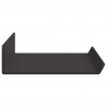 Półka wisząca 2 pcs Czarny 40 x 8,5 x 2,5 cm Stal