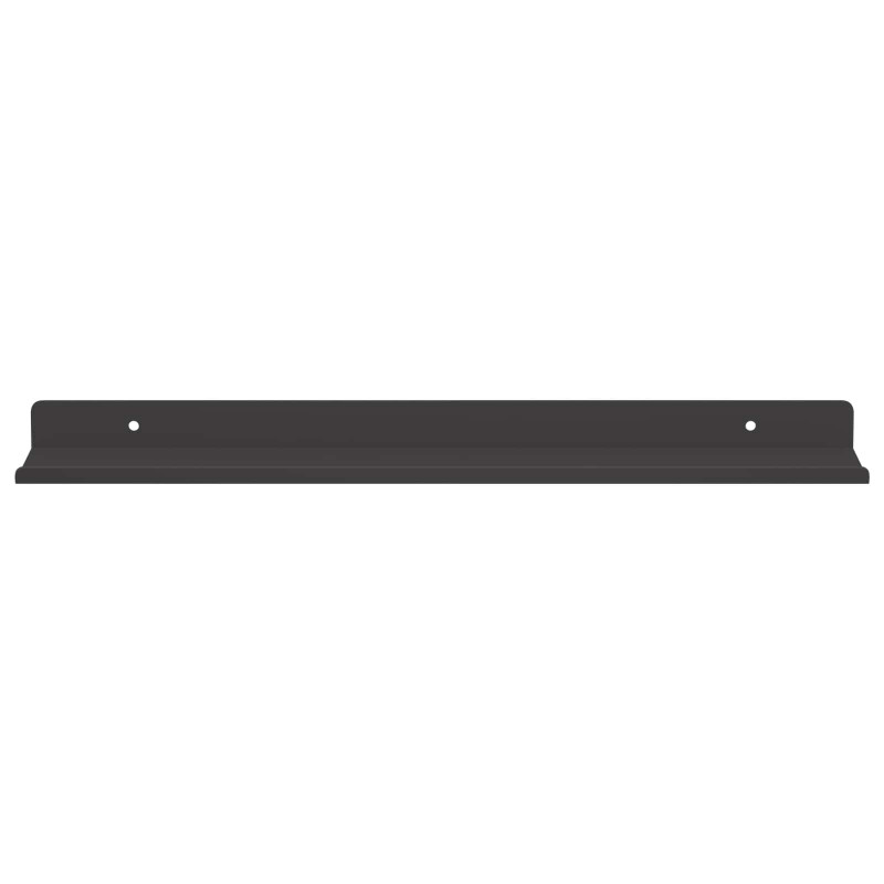 Półka wisząca 4 pcs Czarny 40 x 9 x 2,5 cm Stal