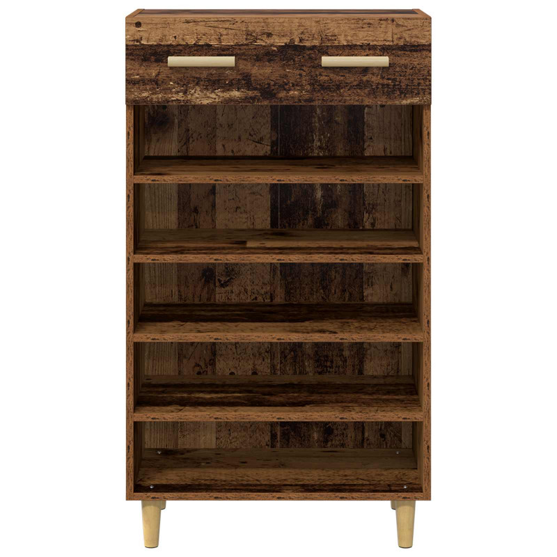Szafka na buty z szufladą z półką Stare drewno 60 x 35 x 105 cm