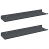 Półka wisząca 2 pcs Antracyt 40 x 9 x 2,5 cm Stal