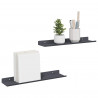 Półka wisząca 2 pcs Antracyt 40 x 9 x 2,5 cm Stal