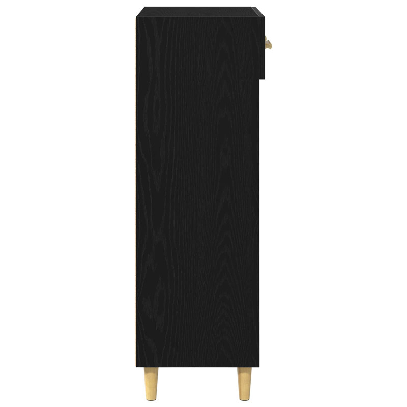 Szafka na buty z szufladą z półką Czarny Dąb 60 x 35 x 105 cm