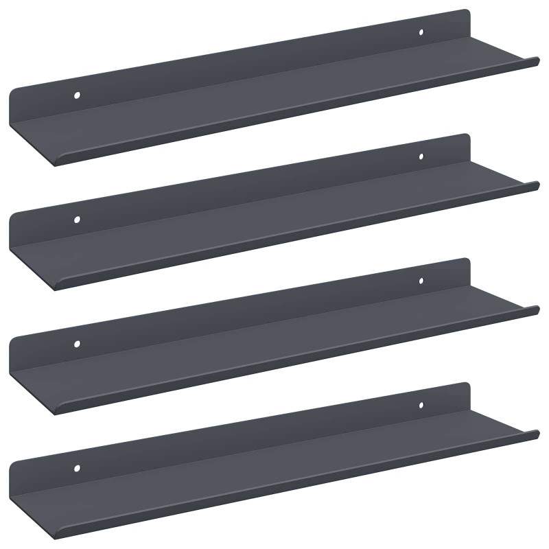 Półka wisząca 4 pcs Antracyt 40 x 9 x 2,5 cm Stal