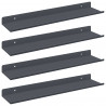Półka wisząca 4 pcs Antracyt 40 x 9 x 2,5 cm Stal