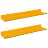 Półka wisząca 2 pcs Musztardowy Żółty 40 x 9 x 2,5 cm Stal