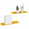 Półka wisząca 2 pcs Musztardowy Żółty 40 x 9 x 2,5 cm Stal