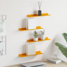 Półka wisząca 4 pcs Musztardowy Żółty 40 x 9 x 2,5 cm Stal