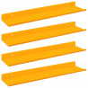 Półka wisząca 4 pcs Musztardowy Żółty 40 x 9 x 2,5 cm Stal
