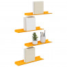 Półka wisząca 4 pcs Musztardowy Żółty 40 x 9 x 2,5 cm Stal