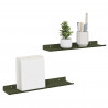 Półka wisząca 2 pcs Zielony oliwkowy 40 x 9 x 2,5 cm Stal