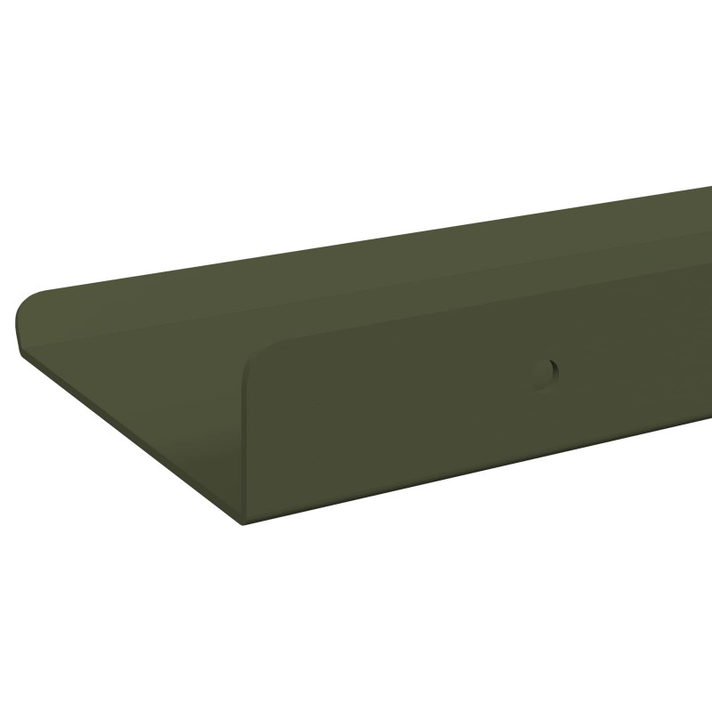 Półka wisząca 2 pcs Zielony oliwkowy 40 x 9 x 2,5 cm Stal