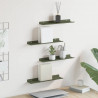 Półka wisząca 4 pcs Zielony oliwkowy 40 x 9 x 2,5 cm Stal
