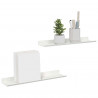 Półka wisząca 2 pcs Biały 40 x 9 x 2,5 cm Stal