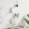 Półka wisząca 4 pcs Biały 40 x 9 x 2,5 cm Stal