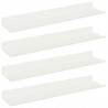 Półka wisząca 4 pcs Biały 40 x 9 x 2,5 cm Stal