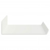 Półka wisząca 4 pcs Biały 40 x 9 x 2,5 cm Stal