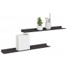 Półka wisząca 2 pcs Czarny 60 x 8,5 x 2,5 cm Stal