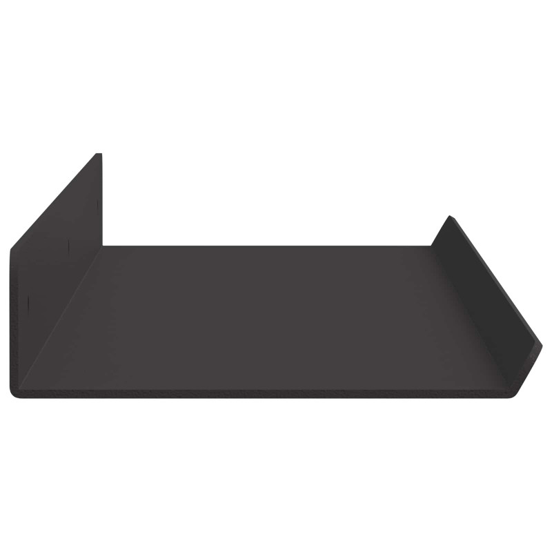 Półka wisząca 2 pcs Czarny 60 x 8,5 x 2,5 cm Stal