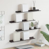 Półka wisząca 4 pcs Czarny 60 x 9 x 2,5 cm Stal