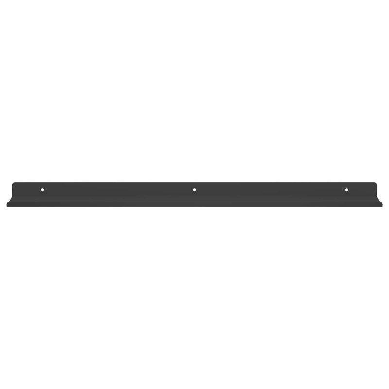 Półka wisząca 4 pcs Czarny 60 x 9 x 2,5 cm Stal