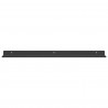 Półka wisząca 4 pcs Czarny 60 x 9 x 2,5 cm Stal