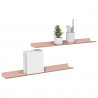 Półka wisząca 2 pcs Różowy 60 x 9 x 2,5 cm Stal